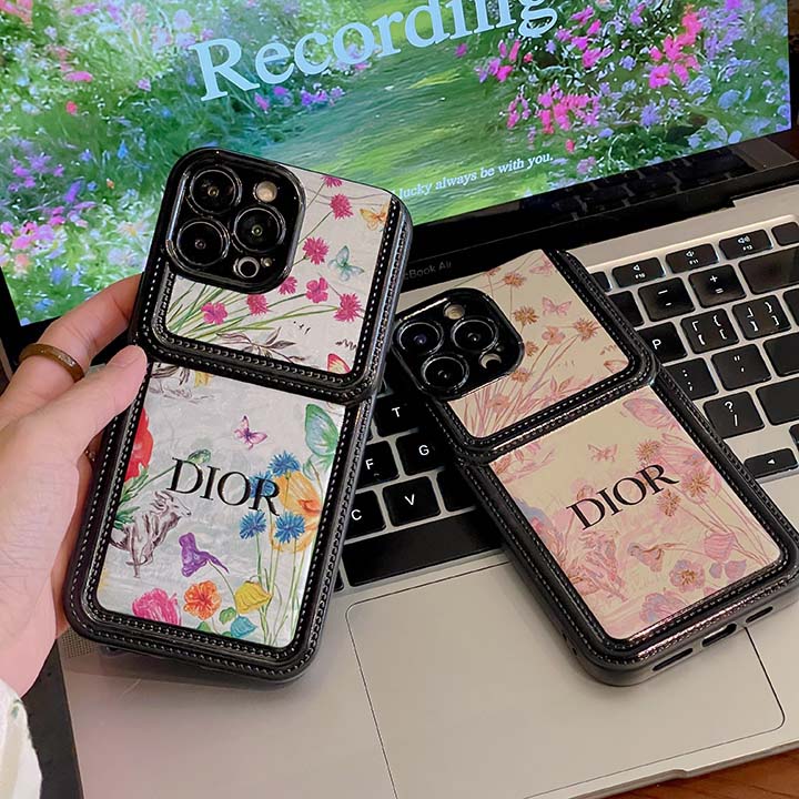 dior風 花 iphone 15 プロ 携帯ケース