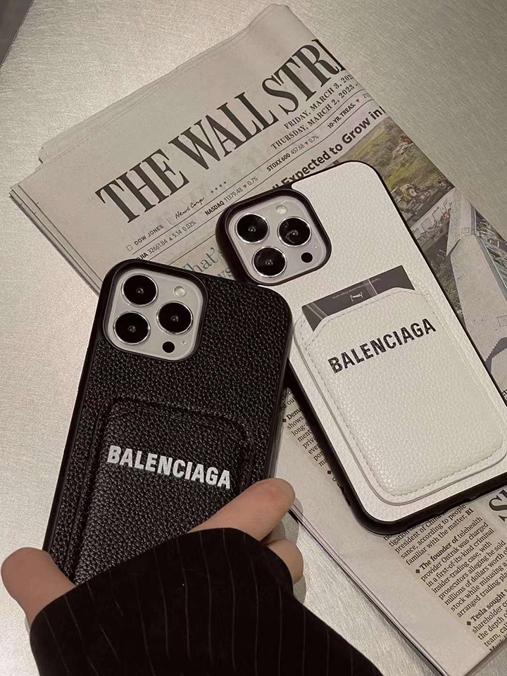 カード収納 balenciaga iphone 15 プロ スマホケース